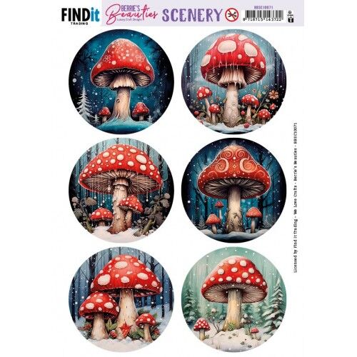 Scenery Push out – Berries Beauties – Mushroom – Round