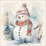Servetten 5 stuks - Snowman in Nature - Ambiente