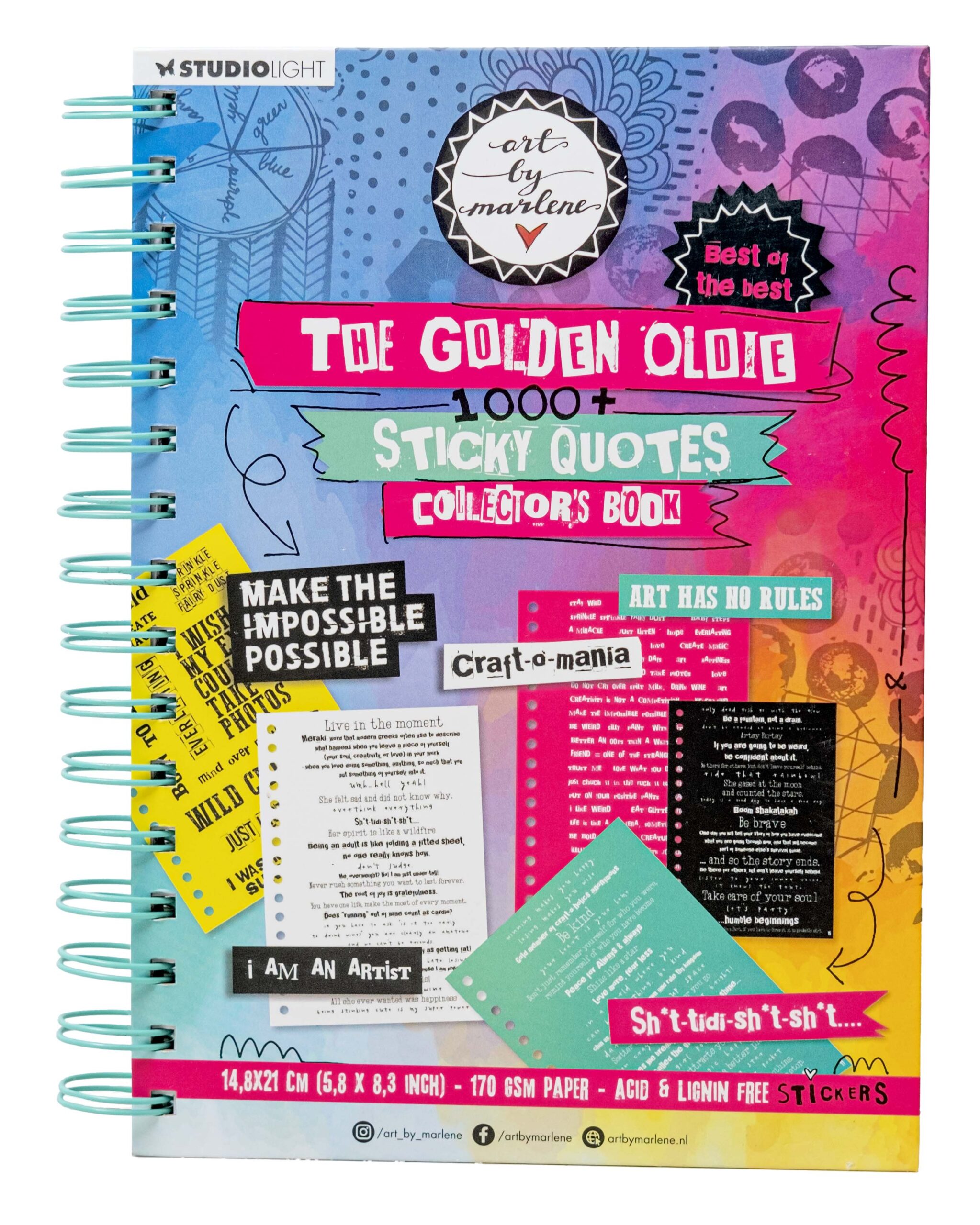 The Golden Oldie A5 Sticky Quotes Collector’s Book (ABM-ES-STIC23)