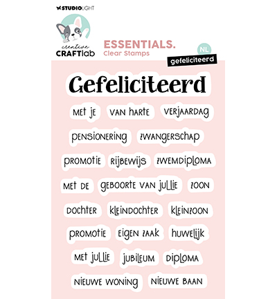 Gefeliciteerd Essentials Clear Stamp (CCL-ES-STAMP756) – CraftLab