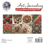 Art journaling Backgrounds set 2 - Fairybells - Kerst rood