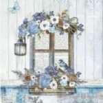 A4 Rice Paper Blue Land Window (DFSA4790)
