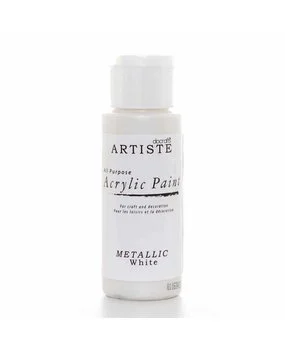 Acrylic Paint (2oz) – Metallic White (DOA 763106)