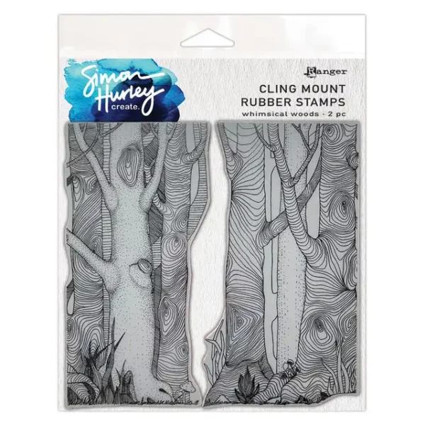 Simon Hurley create. Cling Mount Rubber Stamps Whimsical Woods (HUR87960)