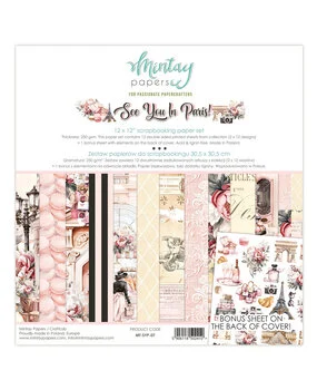 See You In Paris 12×12 Inch Scrapbooking Paper Set (MT-SYP-07)