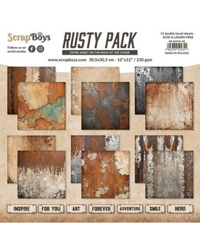 Rusty Pack 12×12 Inch Paper Pad (SB-RUPA-08)