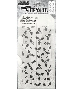 Tiny Holly Tim Holtz Layering Stencil (THS189)