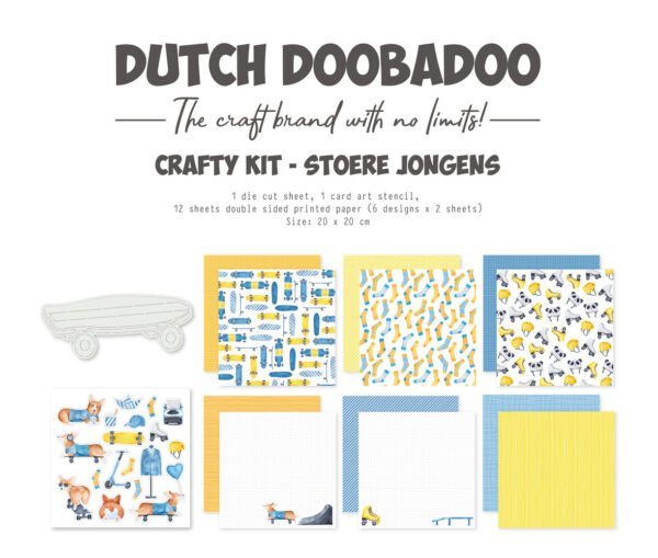 **-50%** Craftykit - DDBD - Stoere Jongens- 21 x 21 cm