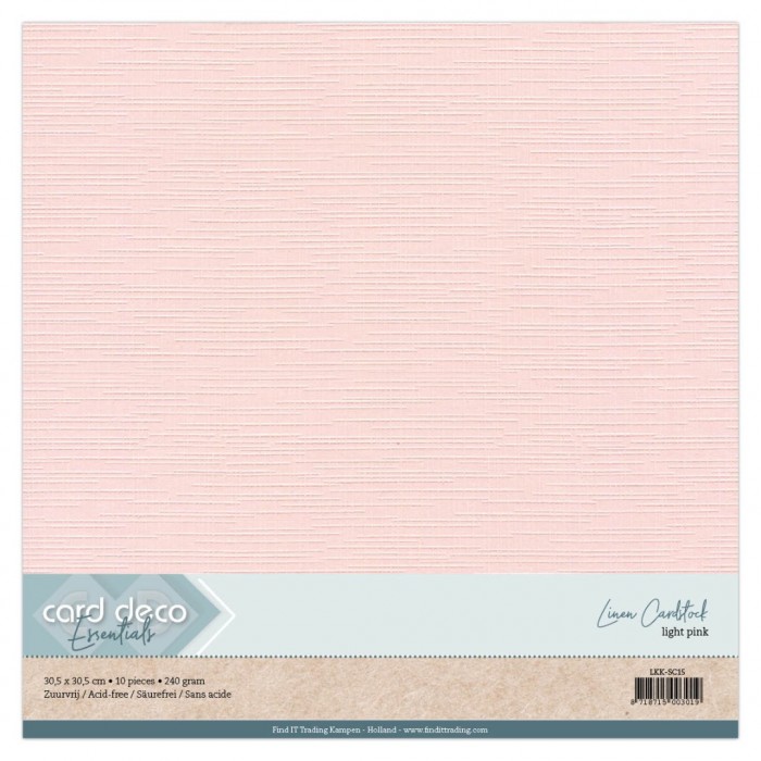 Linnenkarton -Scrap 30*30 – Licht Roze nr 15