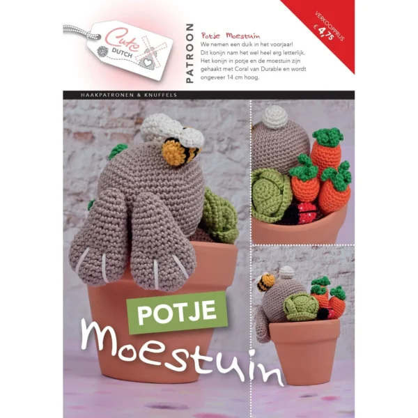 Haak Patroonboekje Potje Moestuin - Cute Dutch