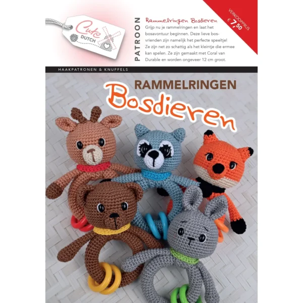 Haak Patroonboekje Bosdieren Rammelringen - Cute Dutch