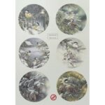 WOC Scenery parelmoer Winter Owls 1 - Round