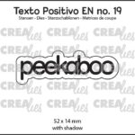 Crealies Texto Positivo Peekaboo - Engels