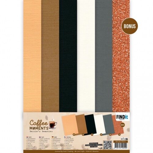 Linen Cardstock Pack – Berries Beauties – Coffee Moments – A4