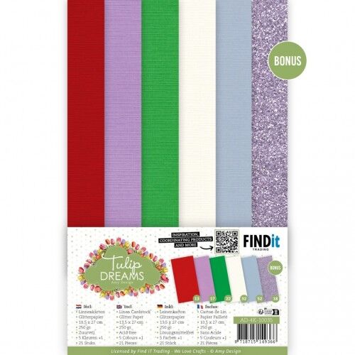 Linen Cardstock Pack – Amy Design – Tulip Dreams – 4K