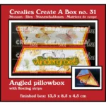 Snijmal Hoekig kussendoosje met zwevende plakstroken - Crealies