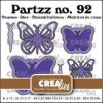 Snijmal Vlinder A middel en klein - Crealies