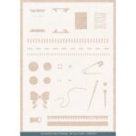 Stencil - Card Deco Essentials - Sewing Serenity - Sewing Stitches - A5