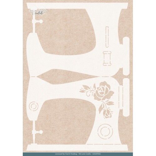 Stencil – Card Deco Essentials – Sewing Serenity – Sewing Machine – A4