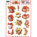 3D Cutting Sheet - Berries Beauties - Sweet Strawberries - Strawberries in a Basket