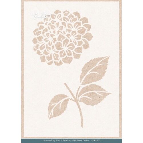 Stencil – Card Deco Essentials – Blue Meadow – Blue Hydrangea A5