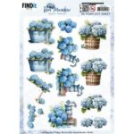 3D Pushout Sheet - Berries Beauties - Blue Meadow - Water Pump
