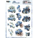 3D Pushout Sheet - Berries Beauties - Blue Meadow - Transport