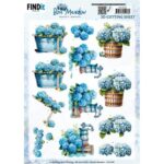 3D Knipvel - Berries Beauties - Blue Meadow - Water Pump