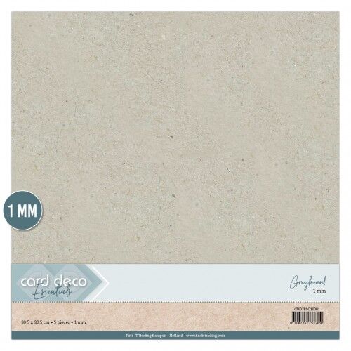 Grijskarton 1 mm – 30,5 x 30,5 cm