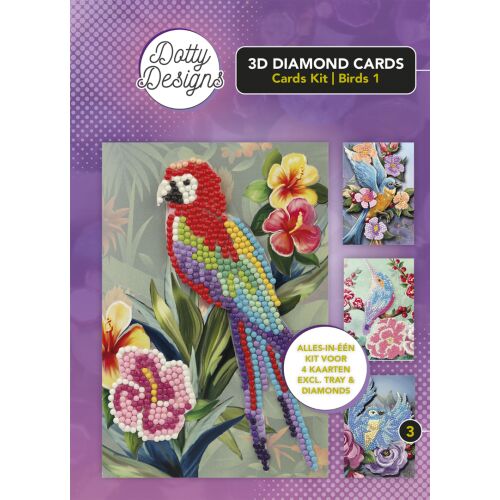 Dotty Designs Diamond 3D Cards Kit 03 Birds