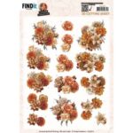 3D Cutting Sheet - Yvonne Creations - Orange Floral