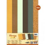 Linnen Cardstock Pack - Berries Beauties - Blooming sun - A4