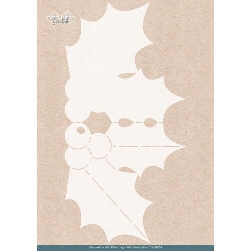 Stencil – Card Deco Essentials – Floral Christmas- Floral Holly A4