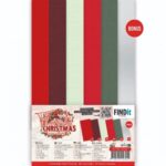 Linnen Cardstock Pack - Yvonne Ceations - Floral Christmas- 4K