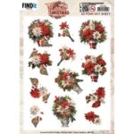 3D Uitdrukvel  - Yvonne Ceations - Floral Christmas- Floral Vase