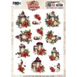 3D Uitdrukvel  - Yvonne Ceations - Floral Christmas- Floral Lantern