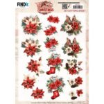 3D Knipvel  - Yvonne Ceations - Floral Christmas- Floral Poinsettia