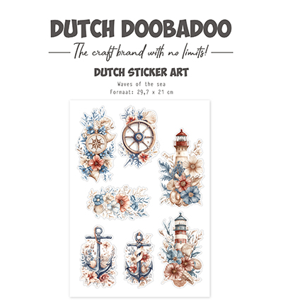 Dutch Doobadoo –  Transparante stickers Waves of the Sea
