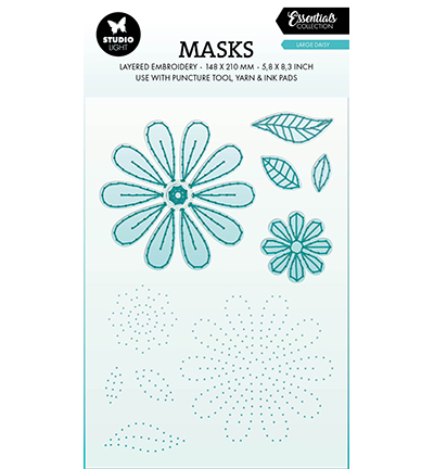 Studiolight – Stencil Embroidery, Large Daisy Essentials nr.344