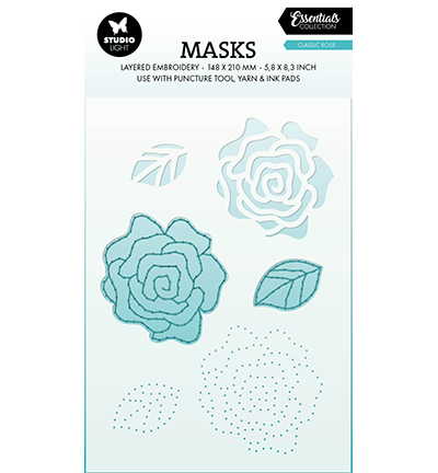 Studiolight – Stencil Embroidery, Classic Rose Essentials nr.345
