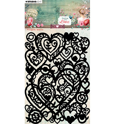 Studiolight – Mask Filigree Hearts Sending You Love nr.315