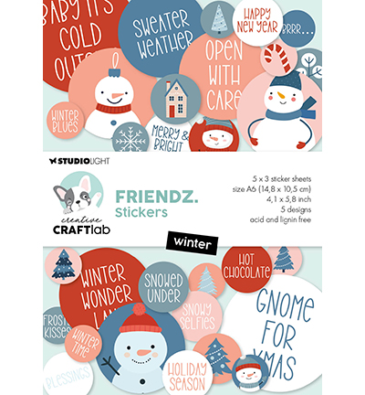 StudioLight CraftLab – Sticker Paper Pad Winter Friendz nr.37