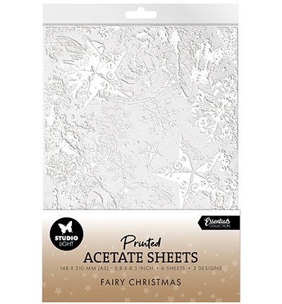 Studiolight – Acetate Sheets Snow, Fairies Christmas Essentials nr.18