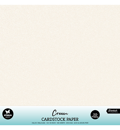 StudioLight – Paper Set Cardstock Cream 250 gsm Essentials nr.47