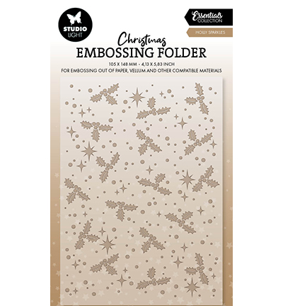 StudioLight  – Embosfolder Holly sparkles Essentials nr.EMB31