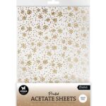 StudioLight - Acetaat  / Mica  Snowflakes Gold Essentials nr. ACS16