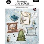 StudioLight - Uitdruk paperpad Giftboxes Winter Wonderland Essentials nr.PP 346