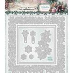 StudioLight JMA - SnijmalSnowy frame Christmas Blush nr. CD1059