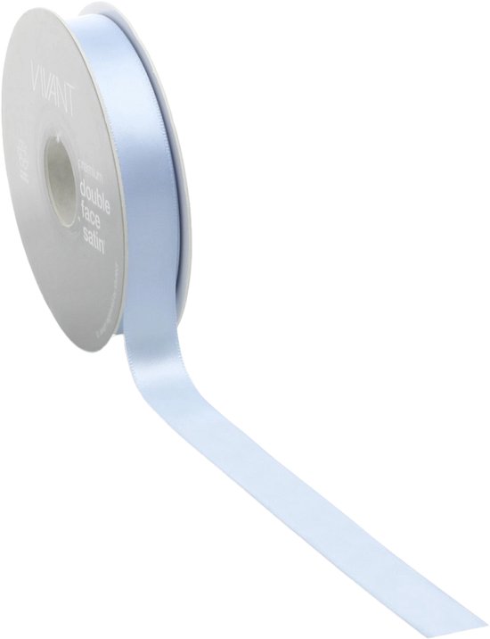 Satijn lint licht blauw kleurig  – 12mm – per meter