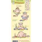 Leane Creatief - Clear stamp Biggetjes dans